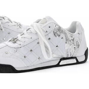Baby Phat White Sequin Sneakers Women’s Size 10 Y2K Bling Studded NWT Rare Retro